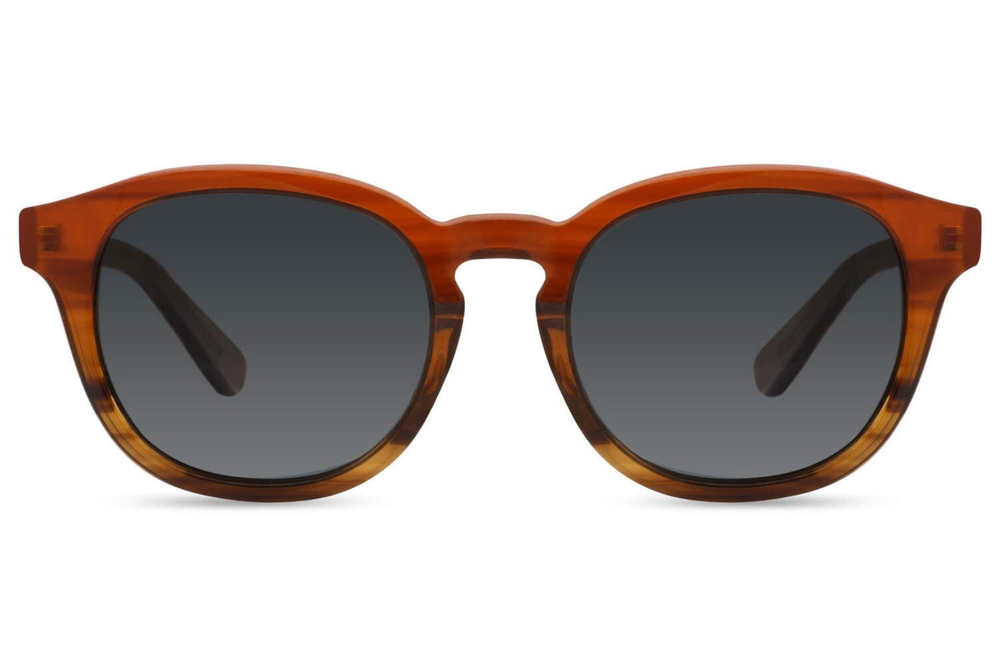 Brown circle sunglasses. Grey lenses. Uv400 protected. Black lenses.