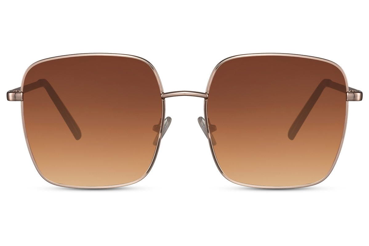 Brown oversized sunglasses. UV400 protected.