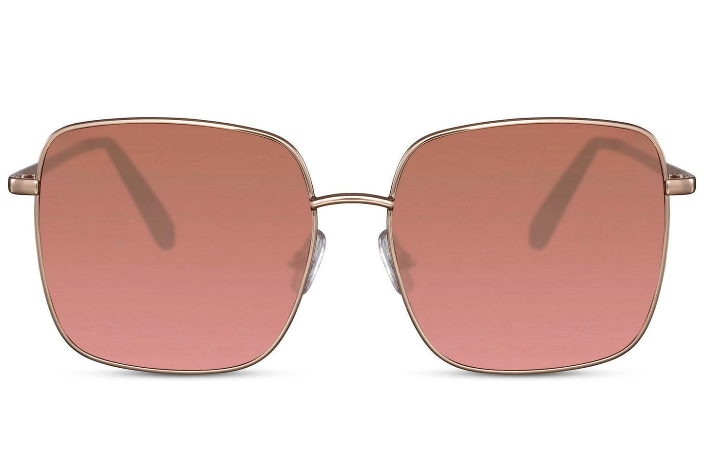 Gold frame sunglasses. Brown lenses. Gold frames. Sqaure UV400 protected.