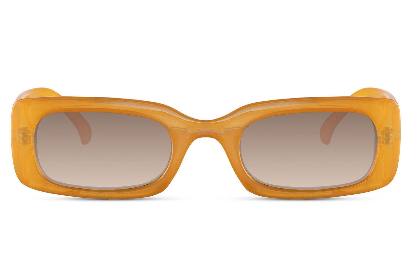 Orange rectangle sunglasses. UV400 protection.