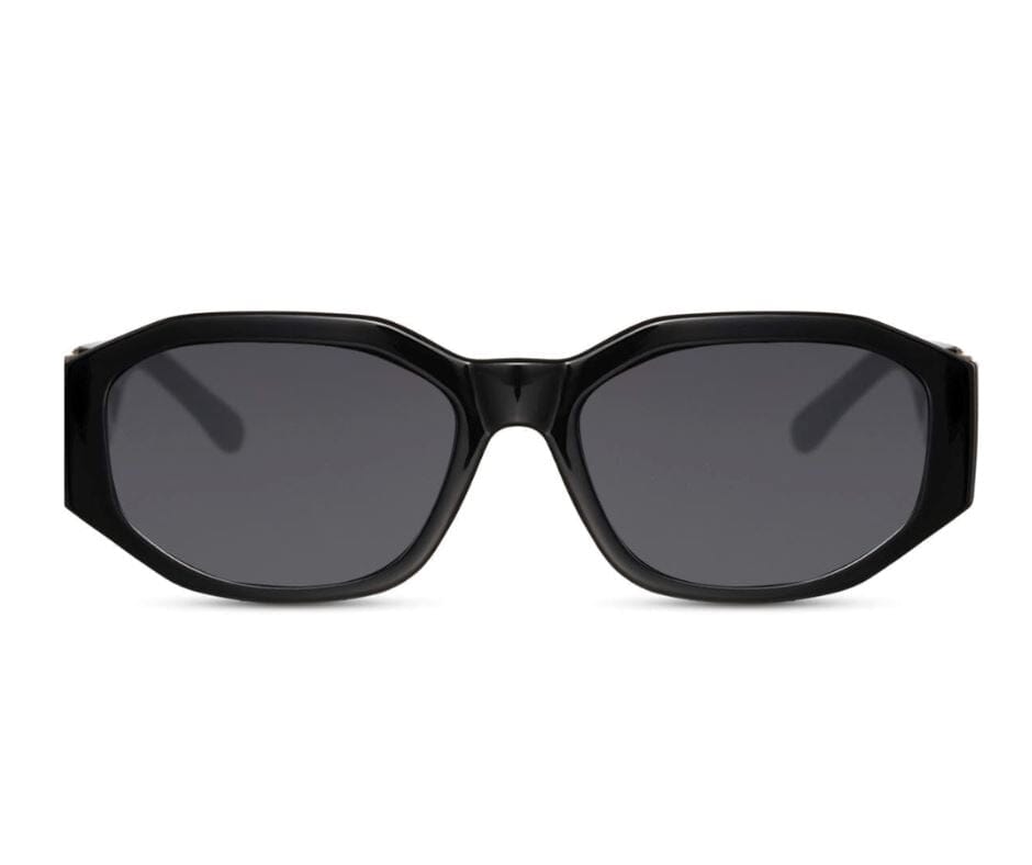 Angular sunglasses black. UV400 lenses.