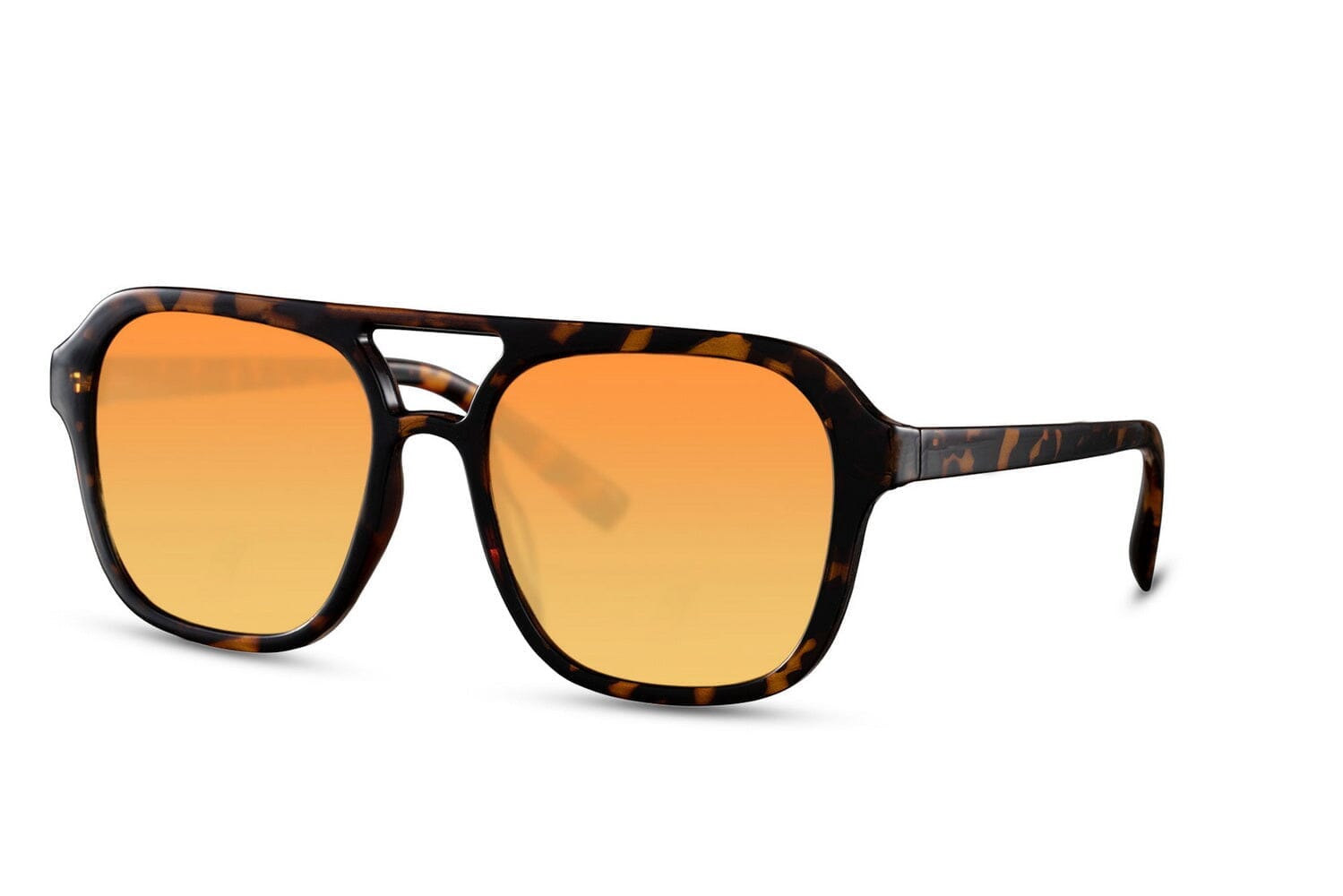 aviator acetate orange sunglasses.