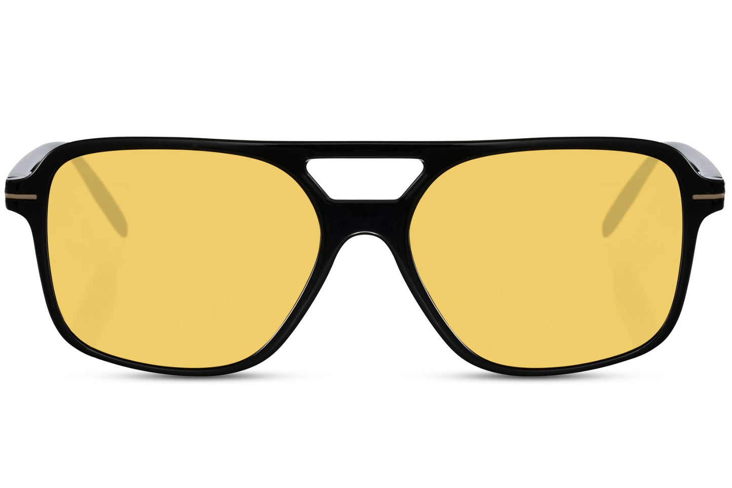 Aviator sunglasses with yellow lens