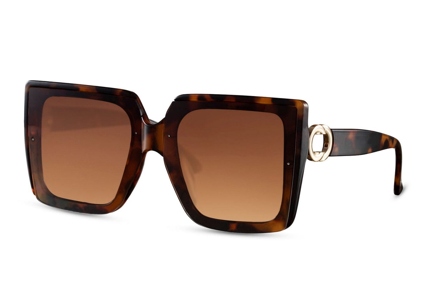 Big 70's sunglasses. Brown lenses. UV400 protected. Acetate frames.