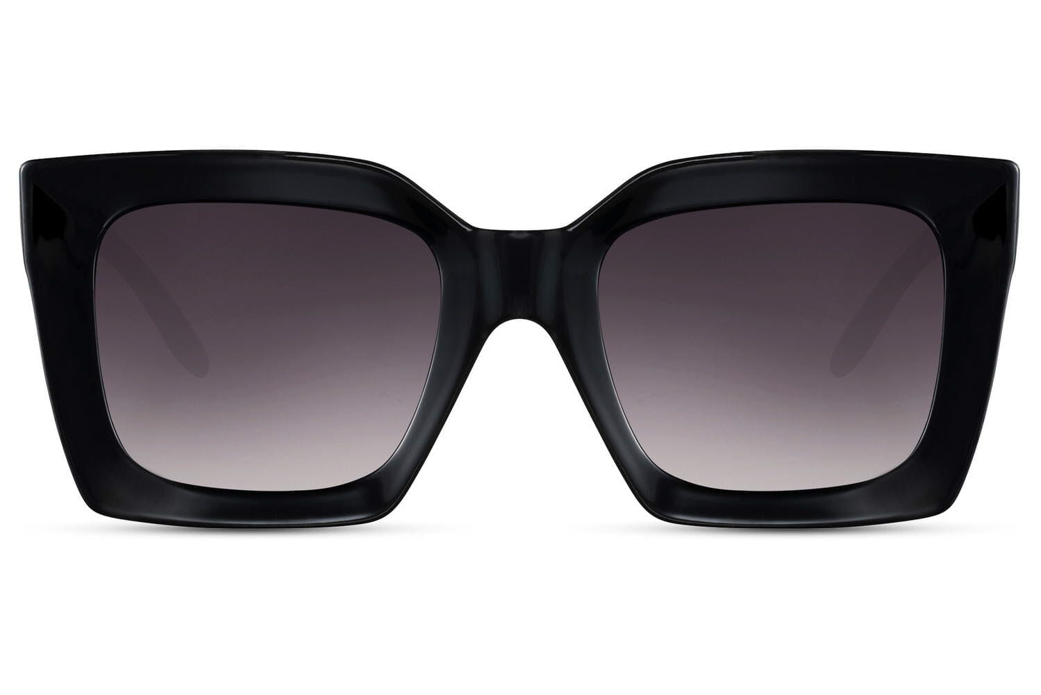 Black vintage sunglasses. UV400 protected. Black acetate. Gradient lenses.