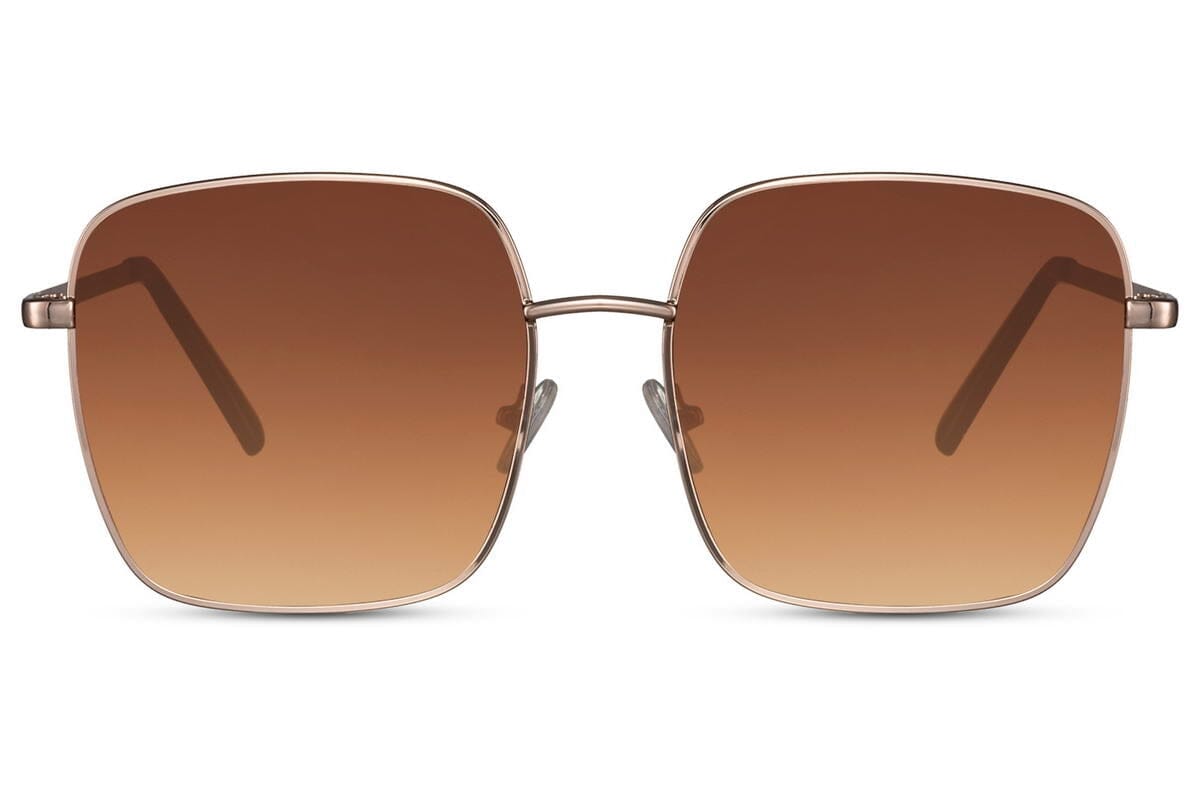 Brown oversized sunglasses. UV400 protected.