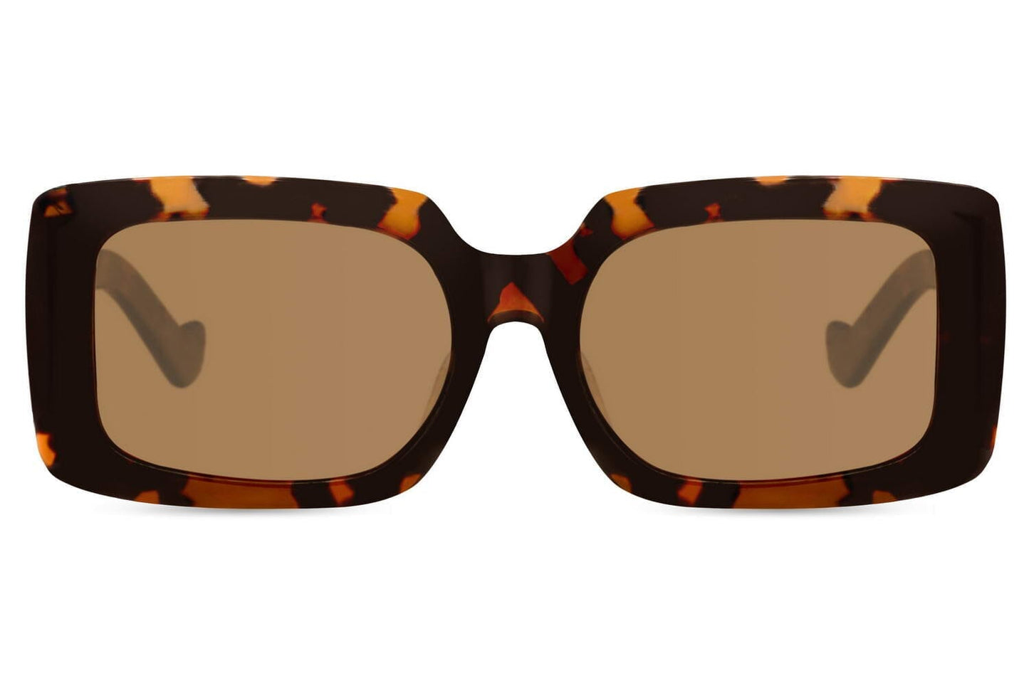 Brown rectangle sunglasses. UV400 protected.
