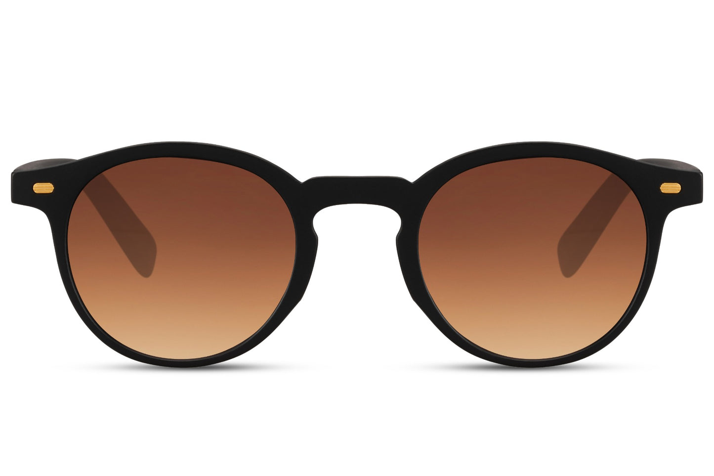 Brown round sunglasses. UV400 protected.