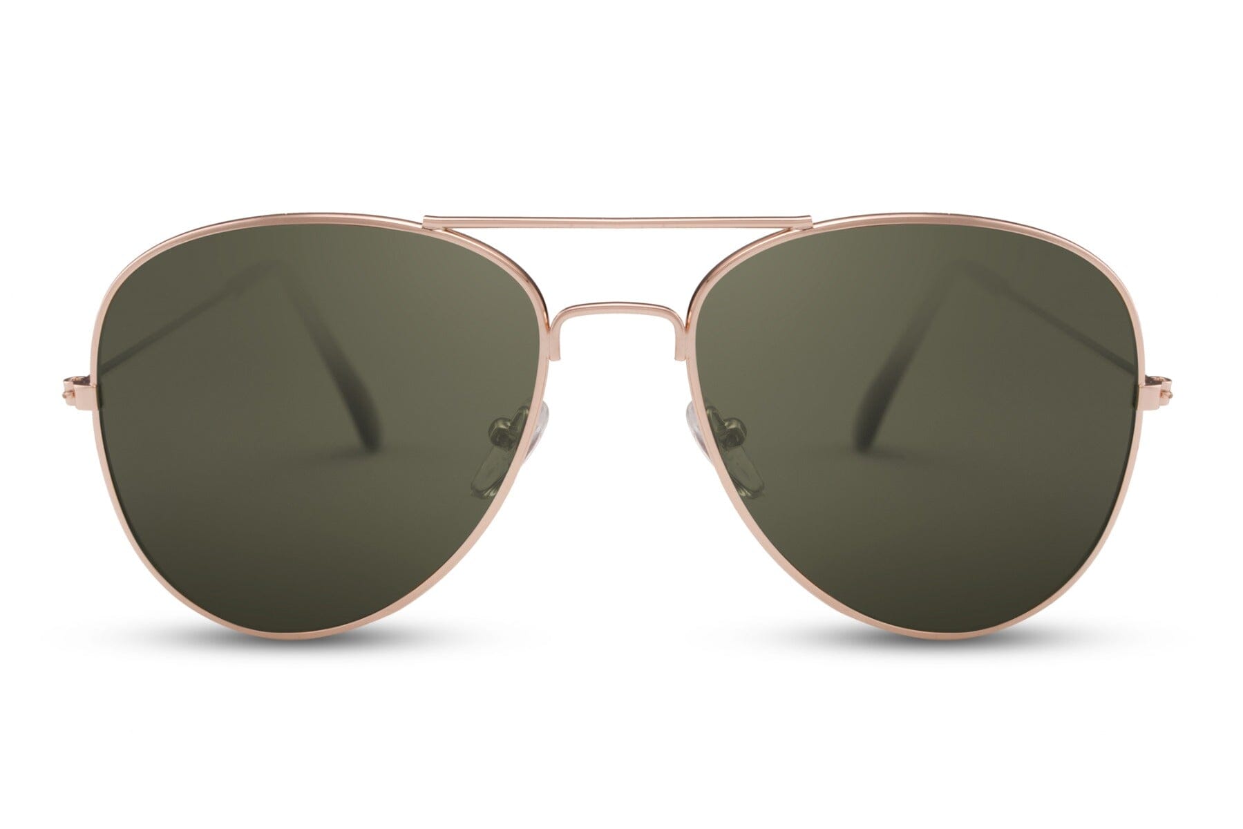 Gold green aviators. Gold frames. UV400  protected.