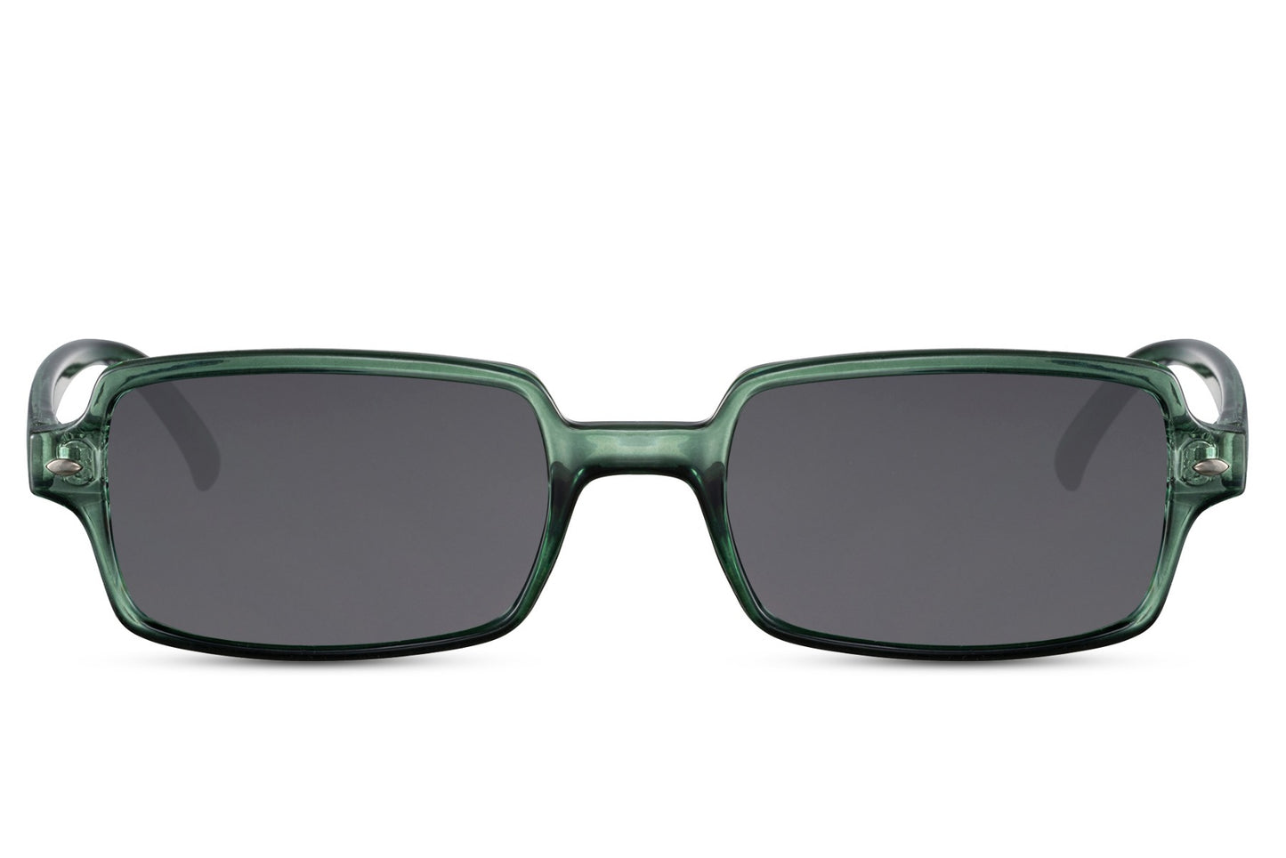 Green rectangle shades. UV400 protection.