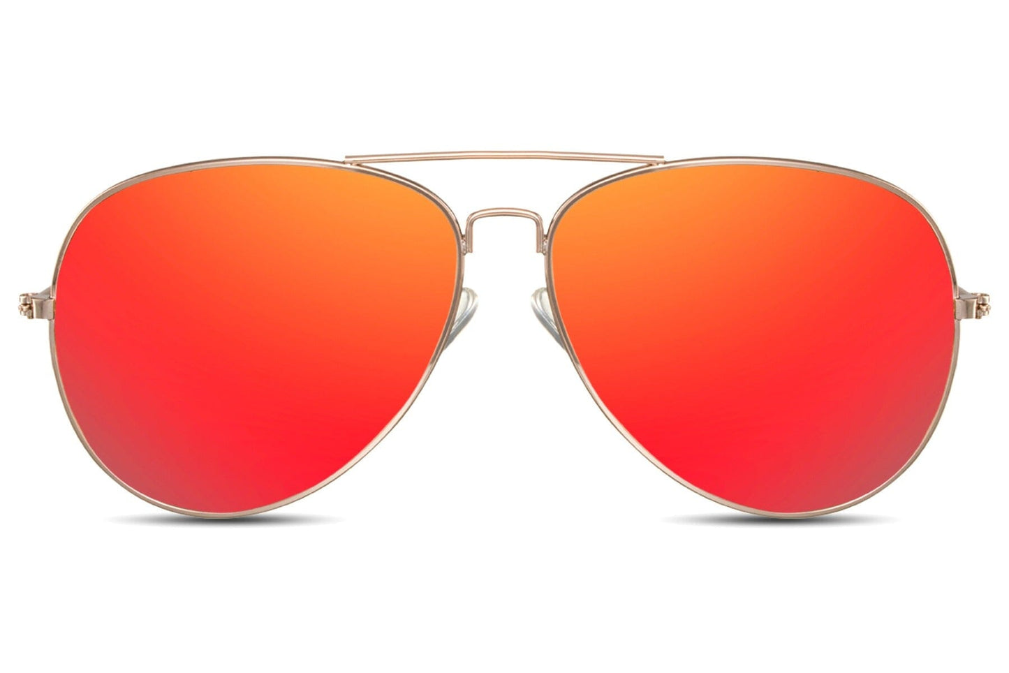 Orange gold aviators. Uv400 protected. recycled materials.