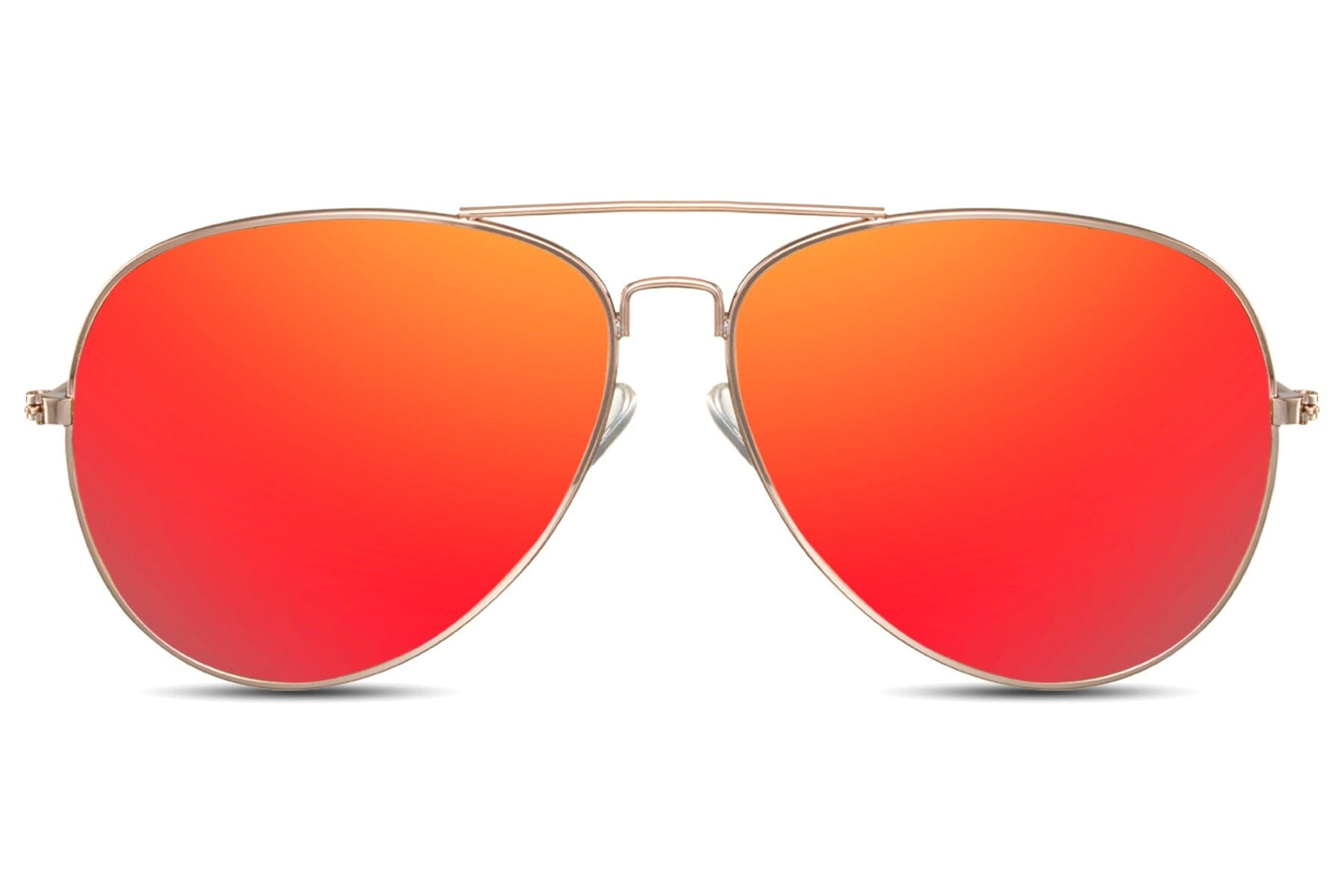 Orange gold aviators. Uv400 protected. recycled materials.