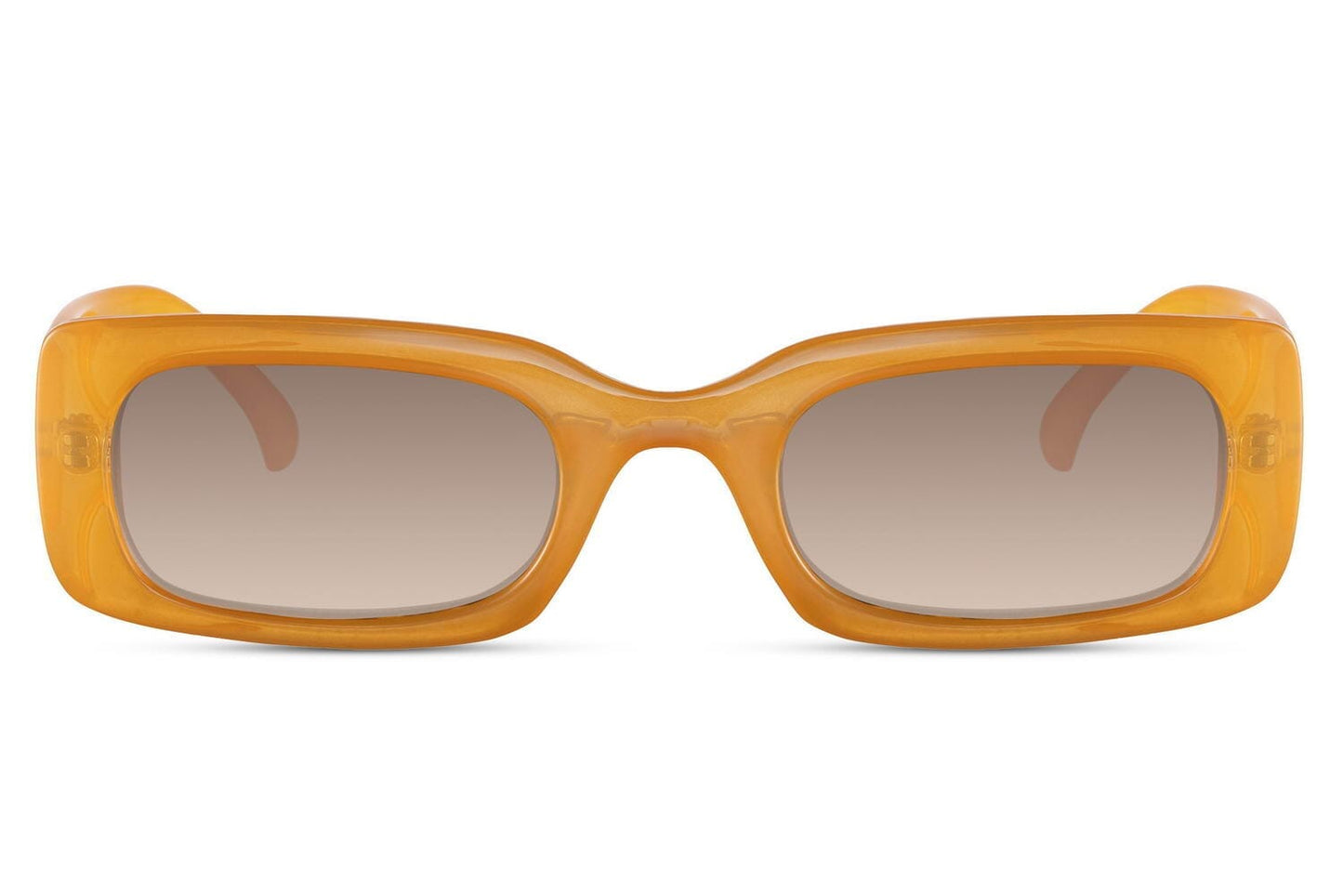 Orange rectangle sunglasses. UV400 protection. 