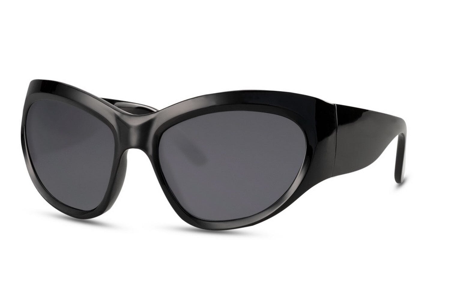 Black oversized shield sunglasses