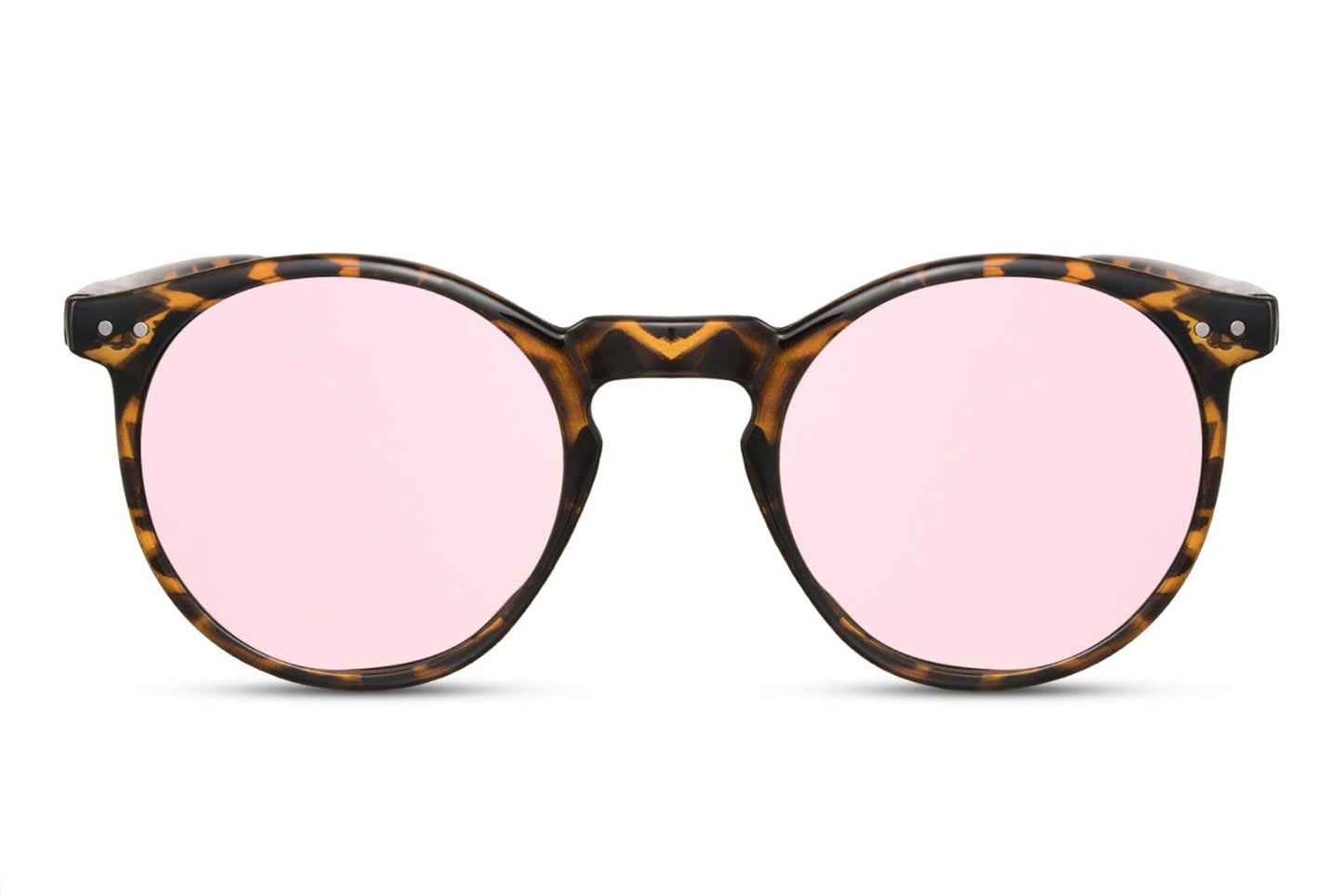 pink lens tort sunglasses. Uv400 protected. Made from recycled materials.