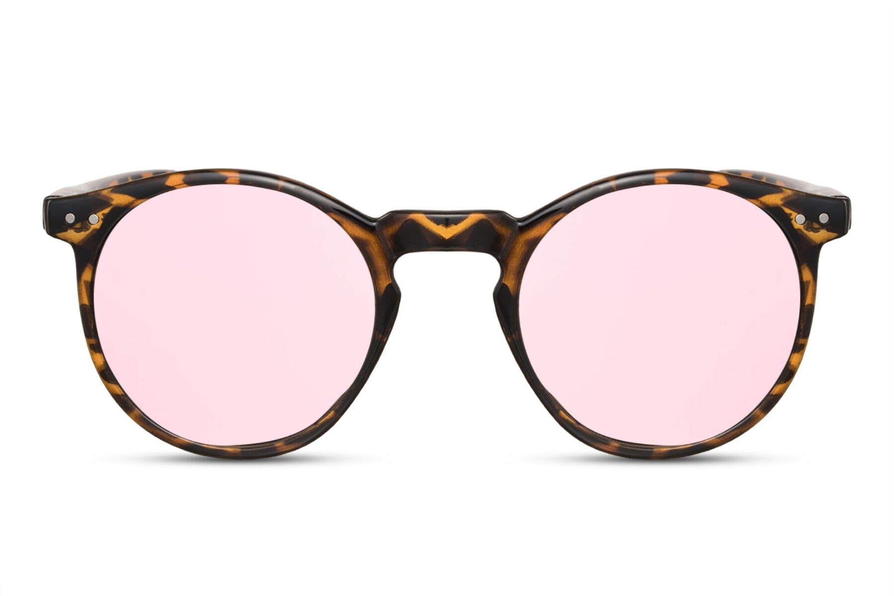 pink lens tort sunglasses. Uv400 protected. Made from recycled materials.