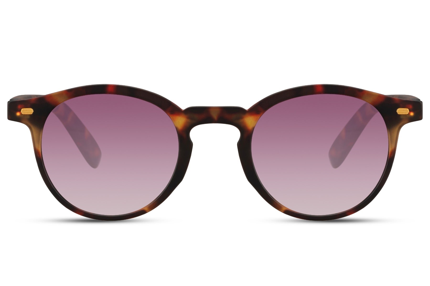 Purple lens round sunglasses for women