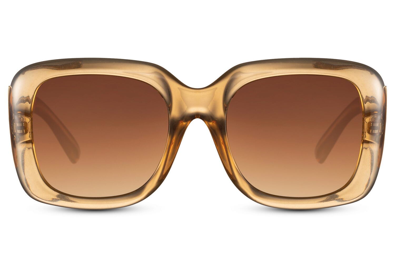 Square acetate sunglasses. Brown lenses. UV400 protected.