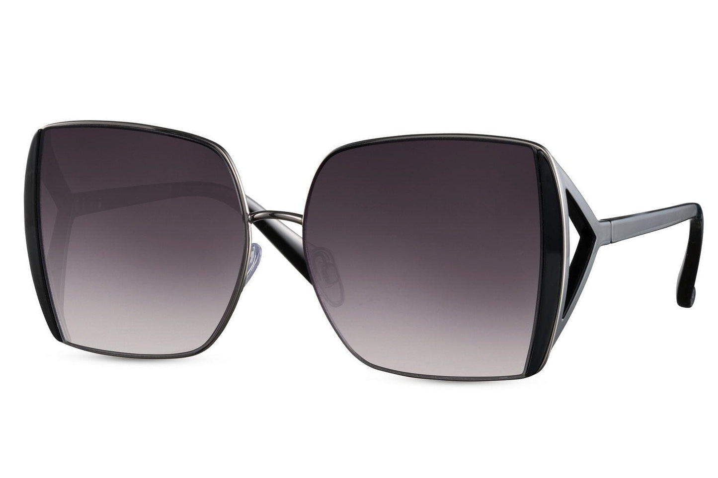 Square metal sunglasses. black edges. Uv400 protected.