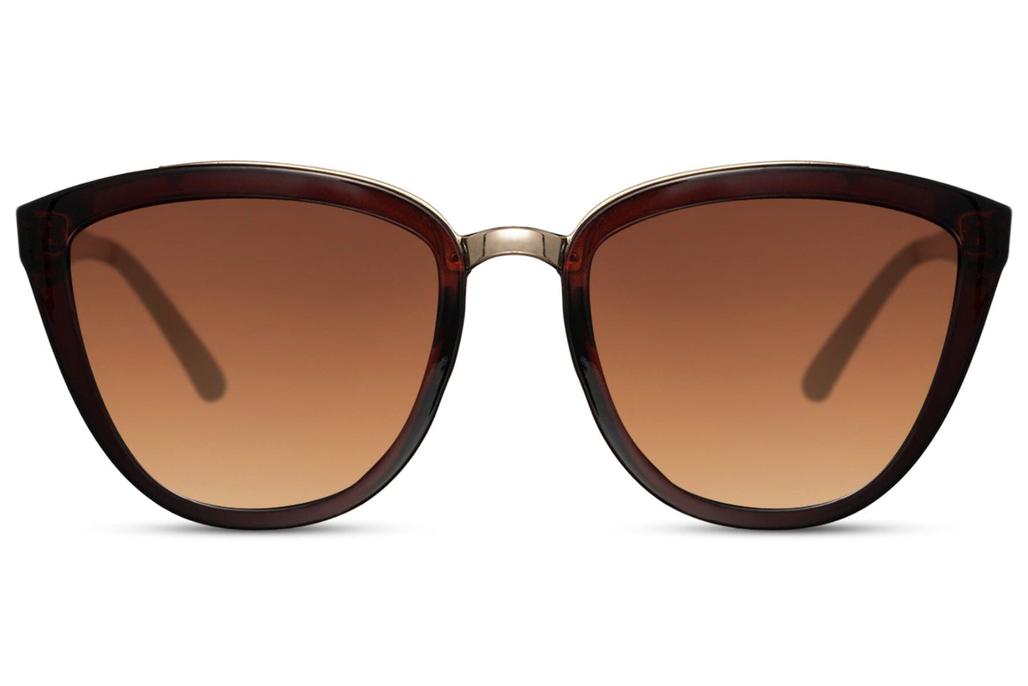 Brown sunnies cat eye sunglasses. UV400 protected. Lenses brown, frames brown.