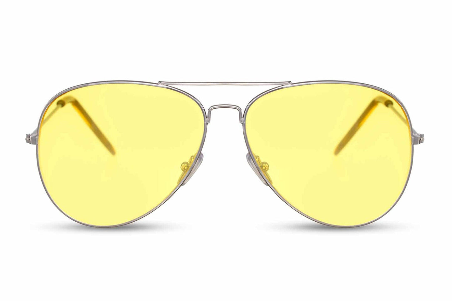 Yellow aviators. UV400 protected. Recycled materials.