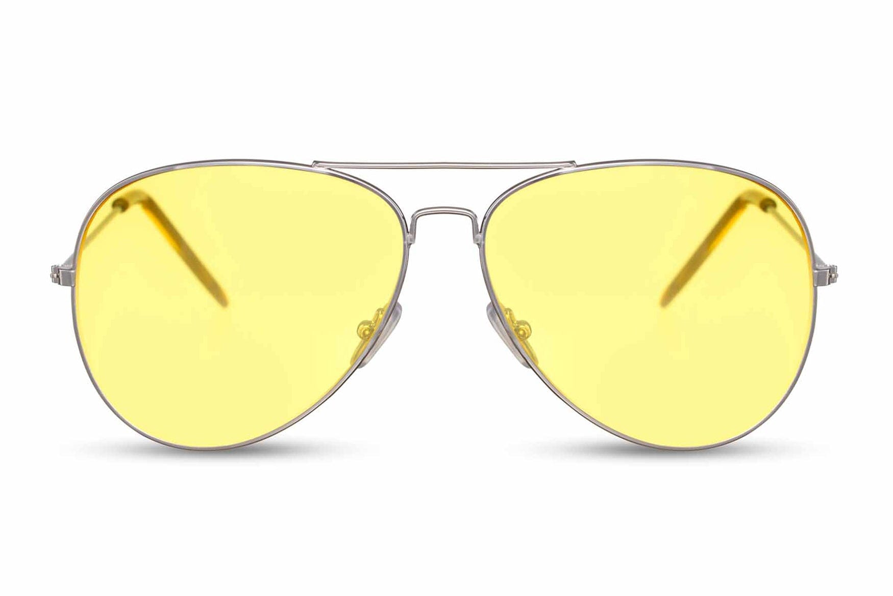 Yellow aviators. UV400 protected. Recycled materials.